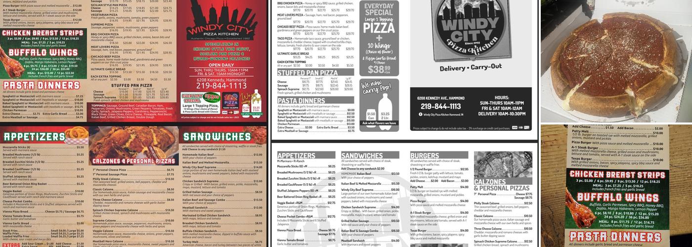 Windy City Pizza Kitchen Menu