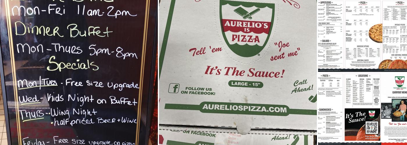 Aurelio's Pizza Griffith Menu
