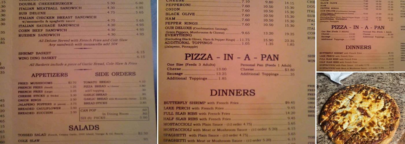 Villa Pizza Menu