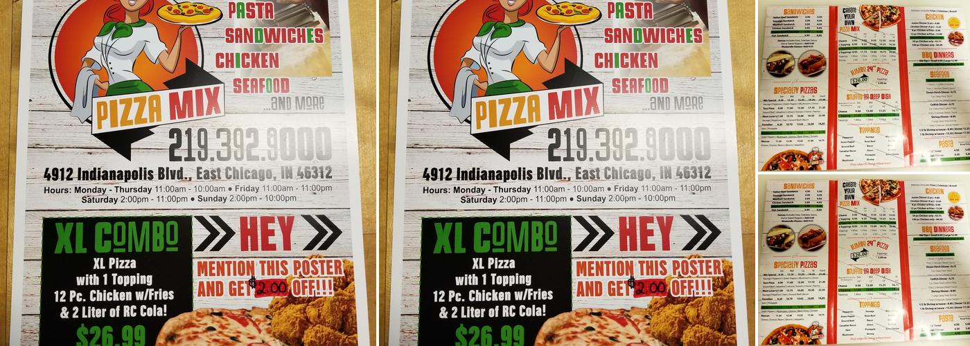 Pizza Mix Menu