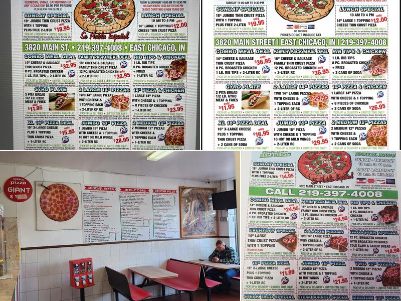 Genova Pizza Menu