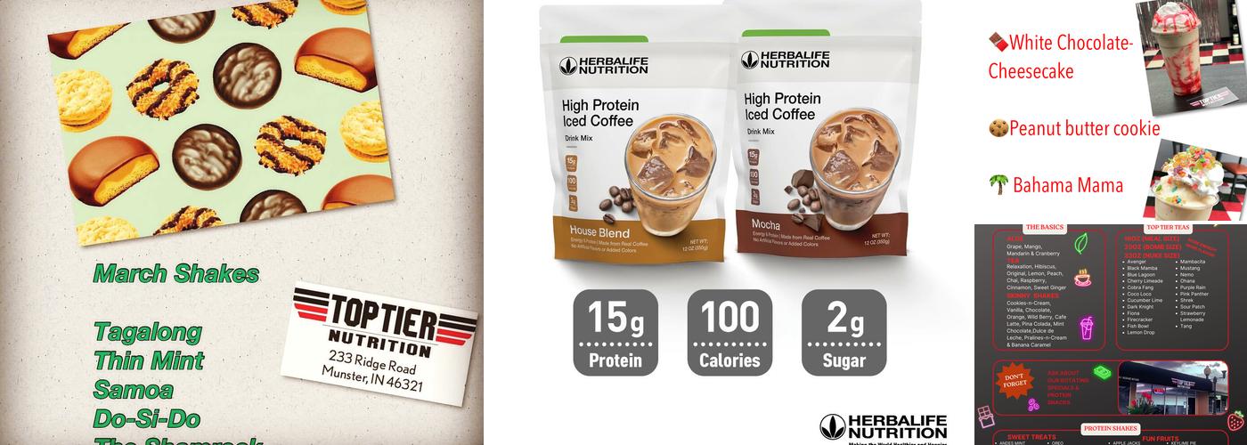 Top Tier Nutrition Herbalife Menu