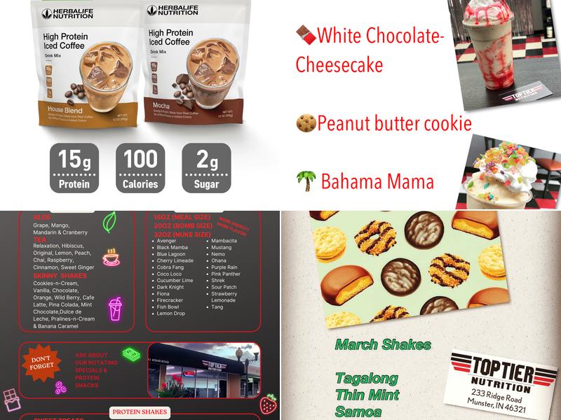 Top Tier Nutrition Herbalife Menu