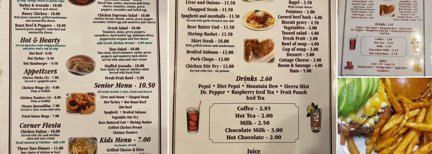 Corner Cafe Menu