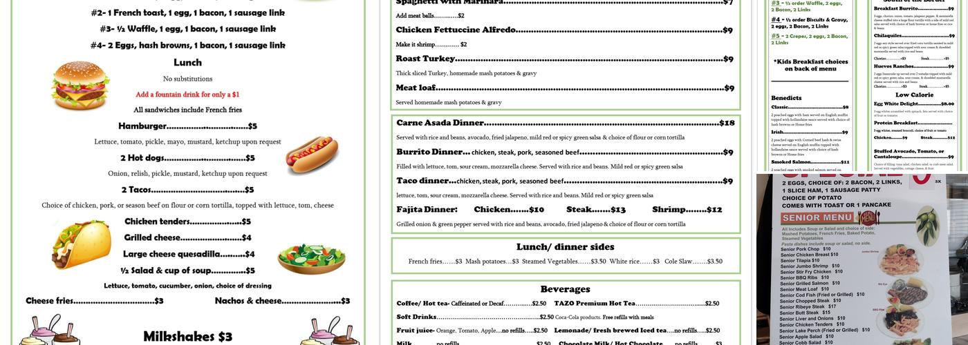 The Olive Cafe LLC Menu
