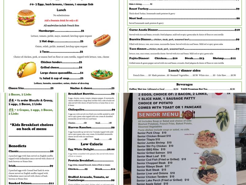 The Olive Cafe LLC Menu