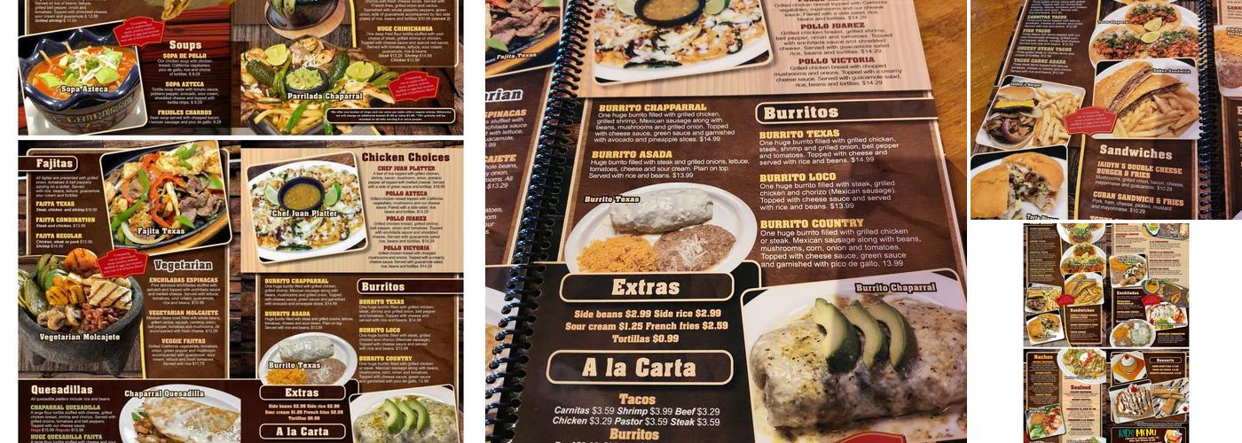 El Chaparral Mexican Restaurant Menu