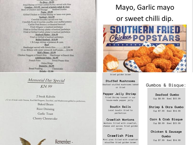 Daves Takeout Cafe Menu