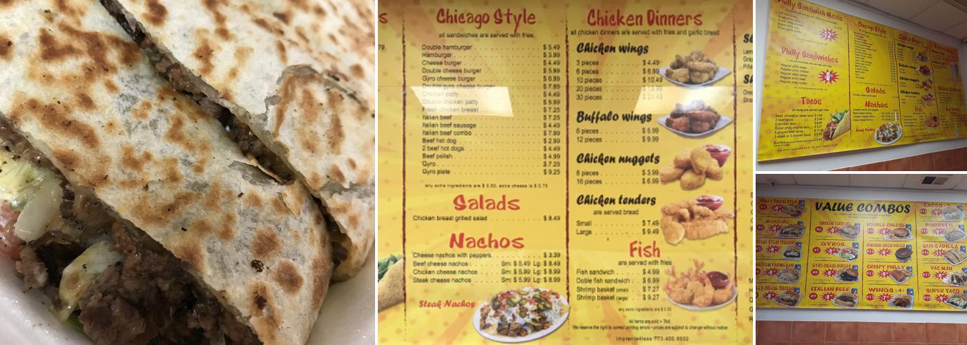 Philly's Original Steak Menu