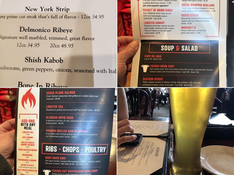 Kelsey's Steak & Seafood Menu
