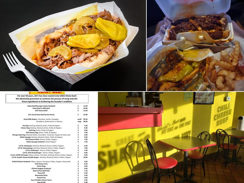 Zel's Roast Beef Menu