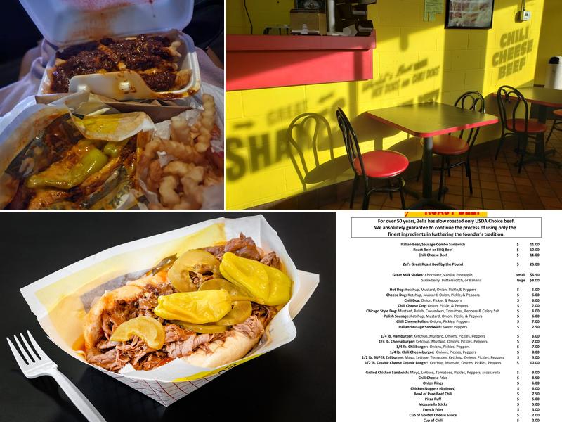 Zel's Roast Beef Menu