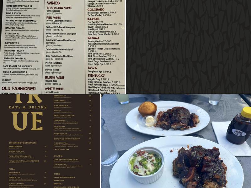 True Eats & Drinks Menu