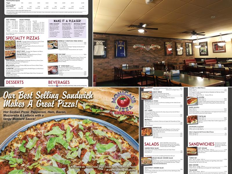 Monical's Pizza Menu