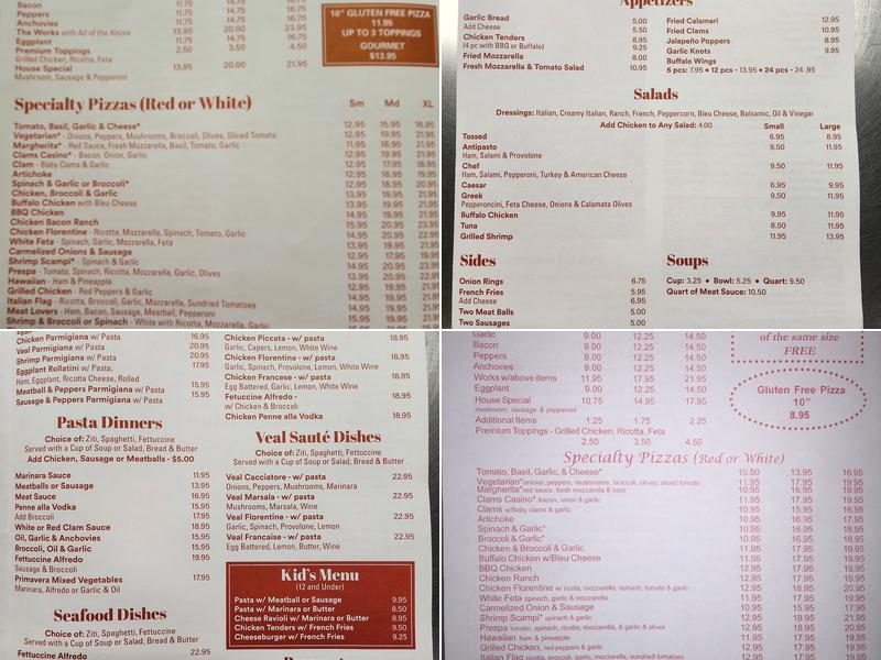 Litchfield Pizza Menu
