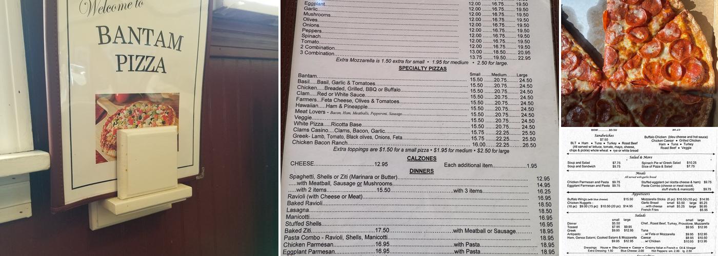 Bantam Pizza & Restaurant Menu