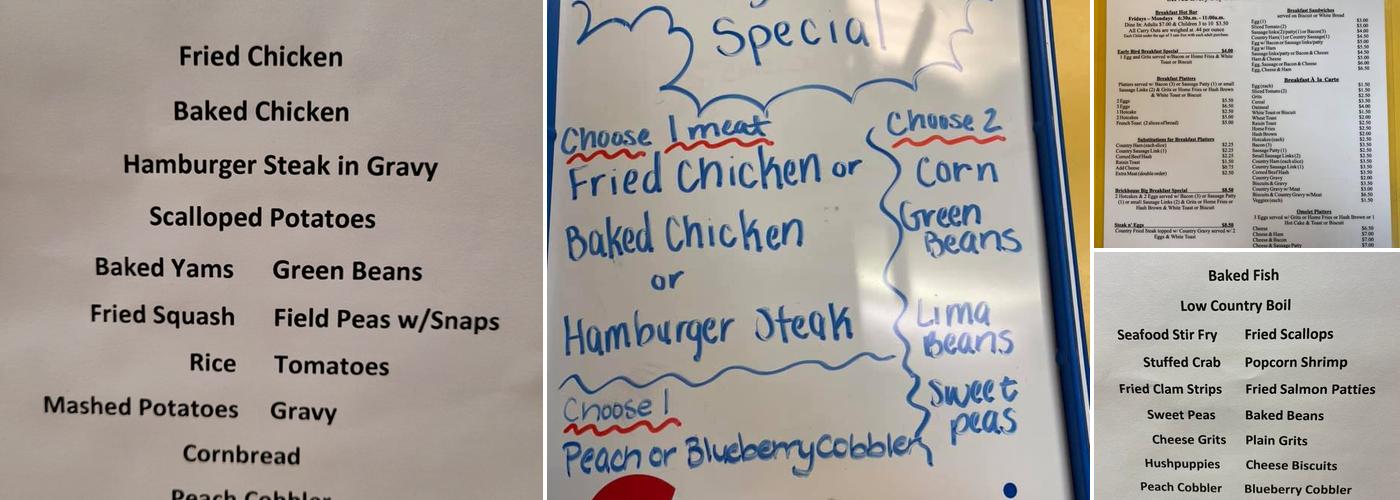 Brickhouse Restaurant Menu