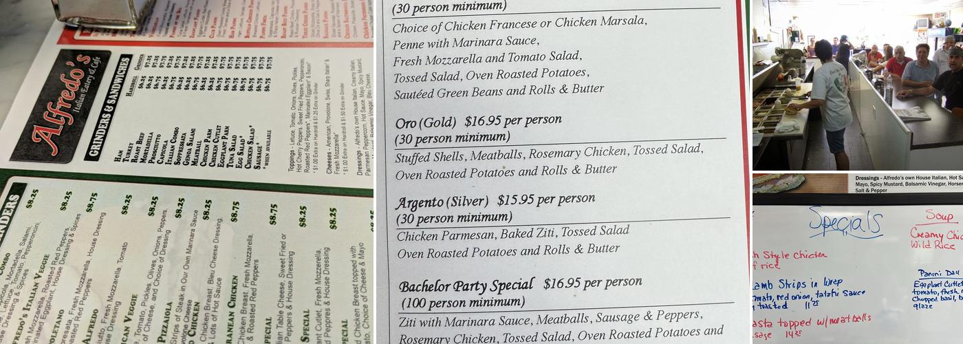 Alfredo's Deli Menu