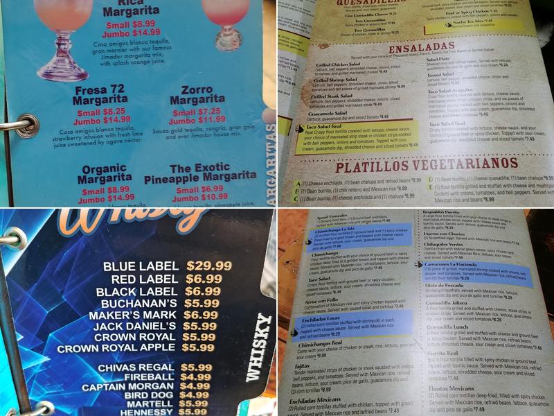 Real Hacienda#3 Menu