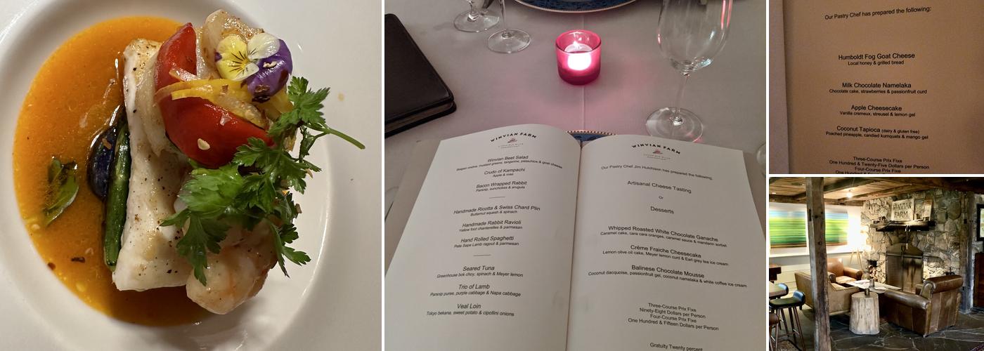 5-Diamond Restaurant at Winvian Farm Menu