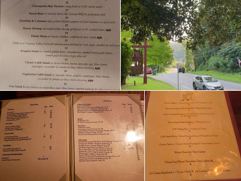 G.W. Tavern Menu