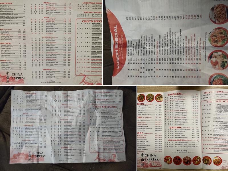 China Express Menu