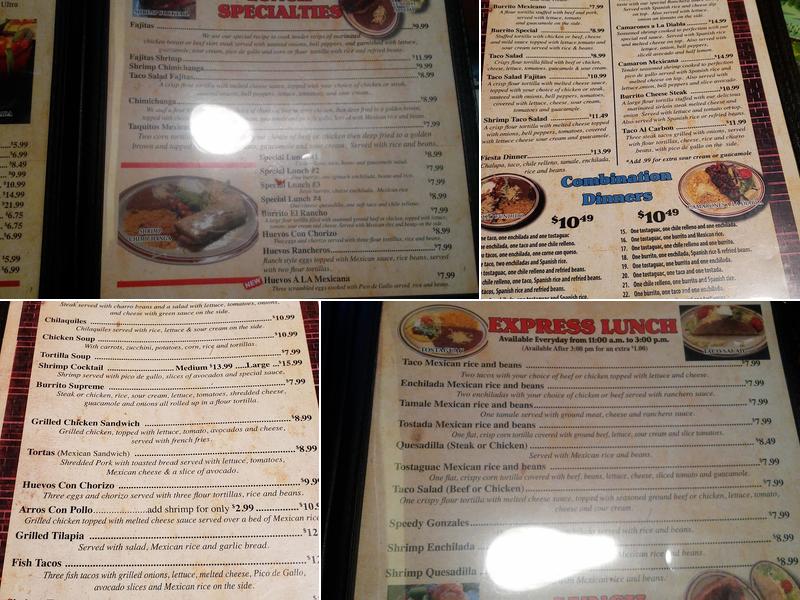 El Rancho Mexican Grill Menu