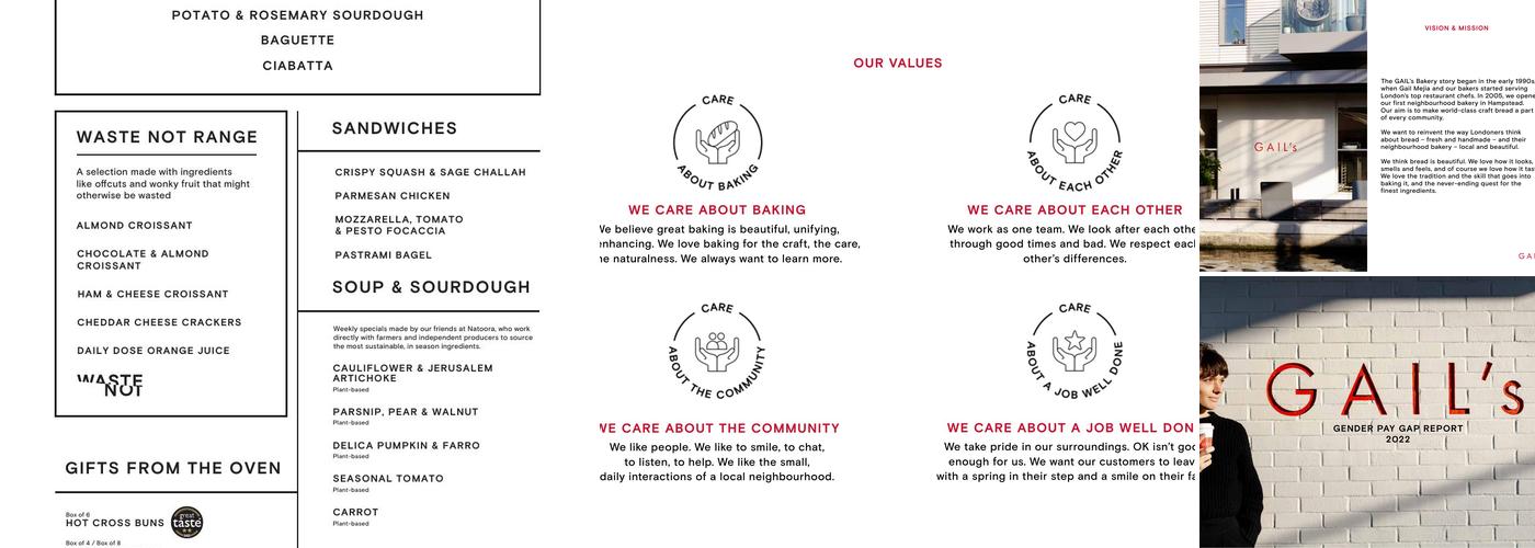 GAIL's Bakery Chiswick Menu