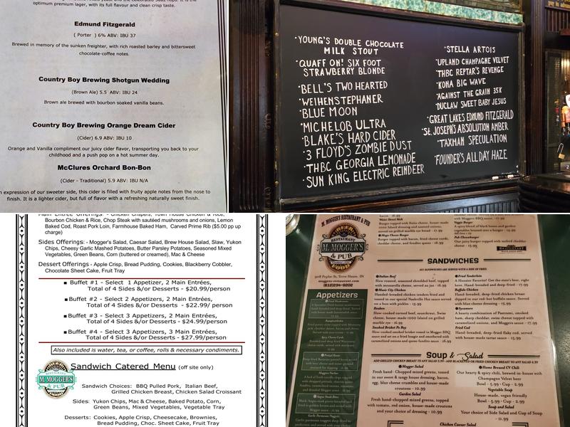 M. Moggers Restaurant & Pub Menu