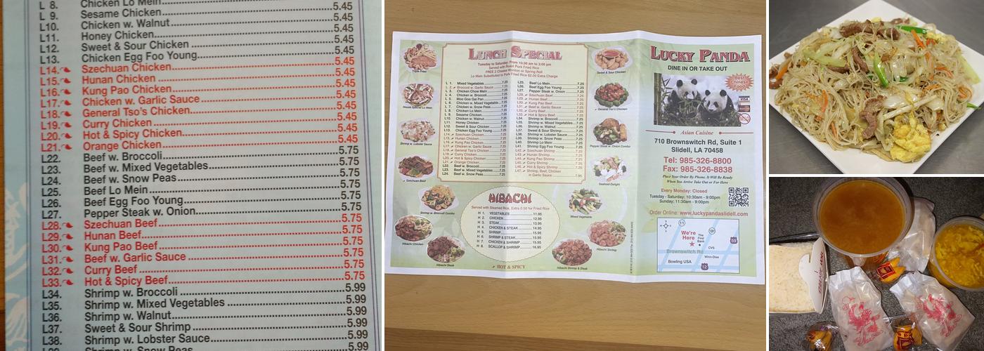 Lucky Panda Menu