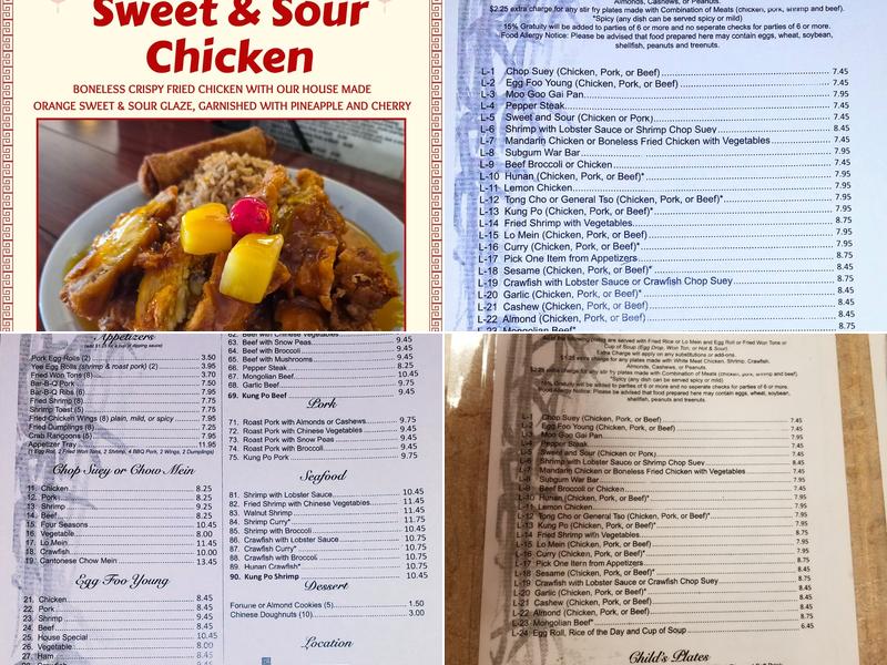 Bruce's Chinese Kitchen Menu