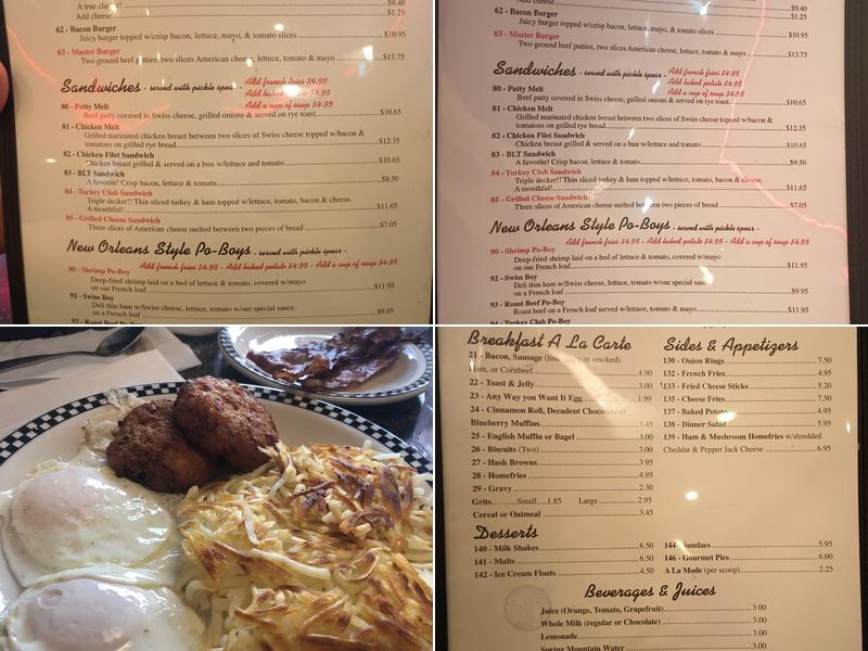 Big Easy Diner Menu