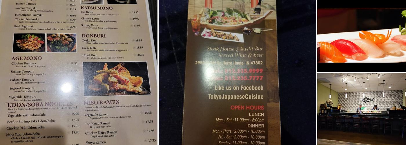 Tokyo Japanese Cuisine Hibachi Grill Menu