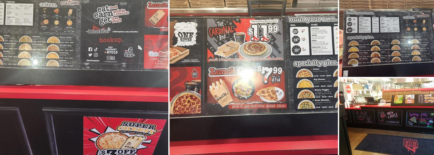 HotBox Pizza Menu