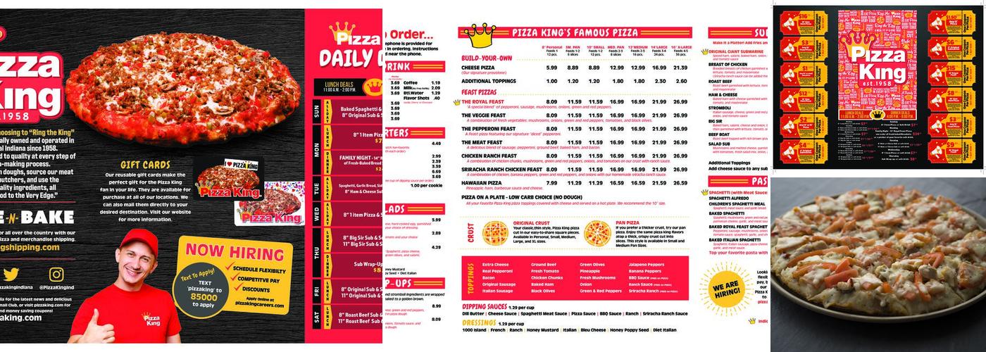 Pizza King Menu
