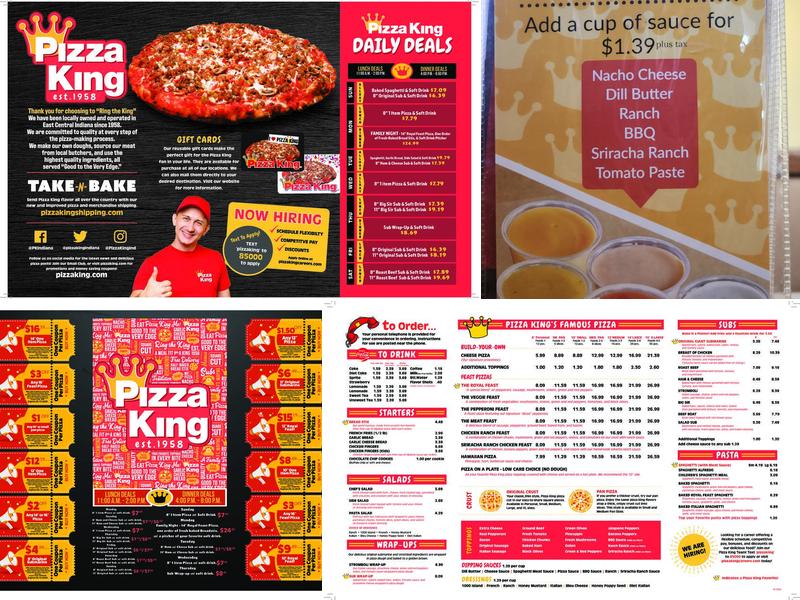 Pizza King Menu