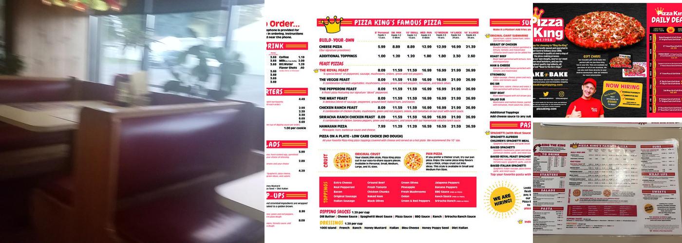 Pizza King Menu