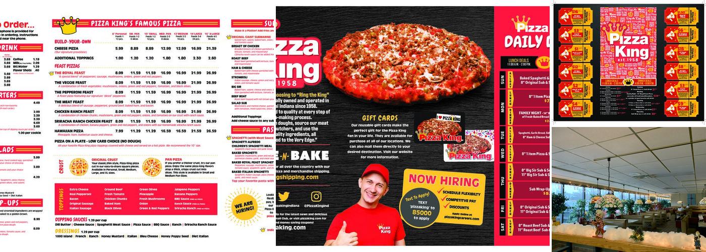 Pizza King Menu