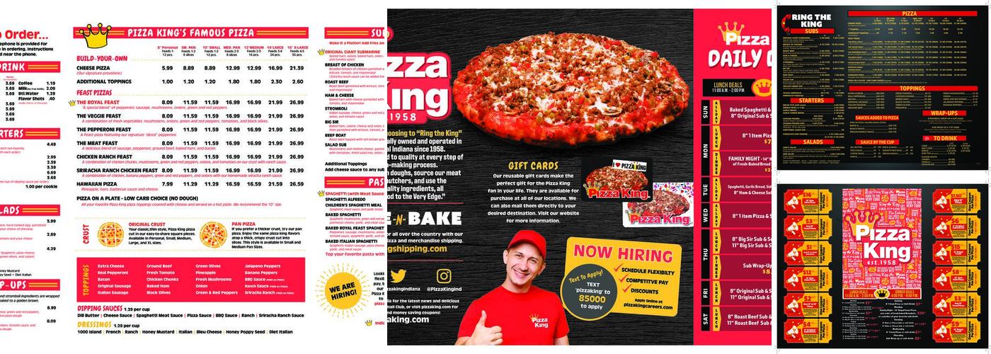 Pizza King Menu