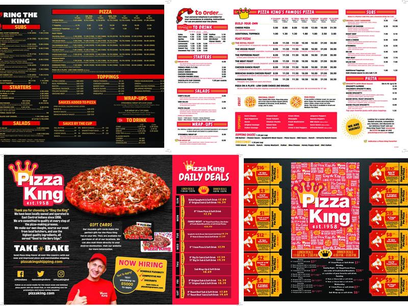 Pizza King Menu