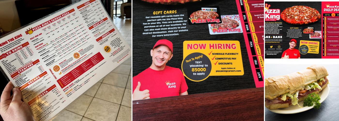 Pizza King Menu