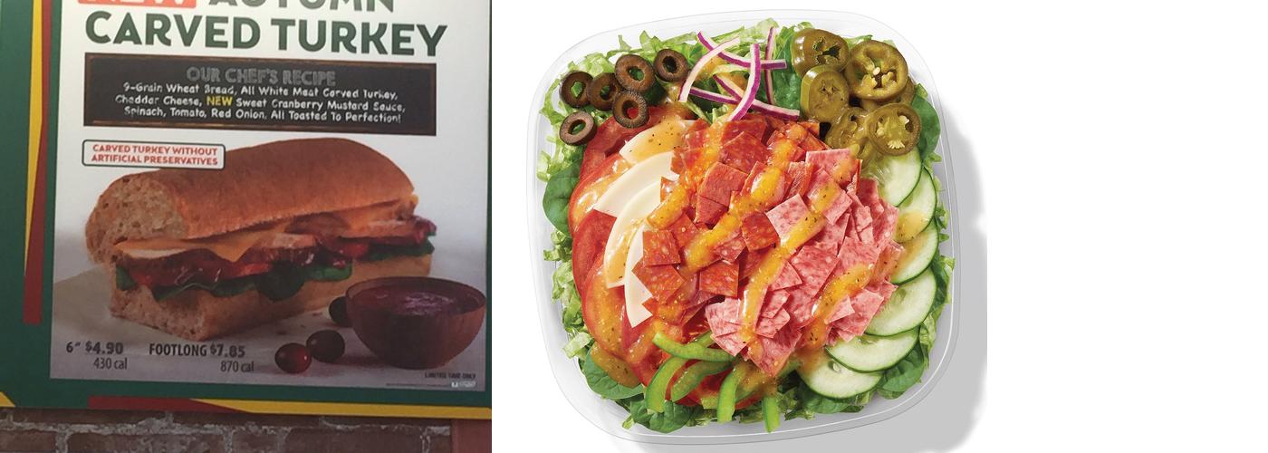 Subway Menu