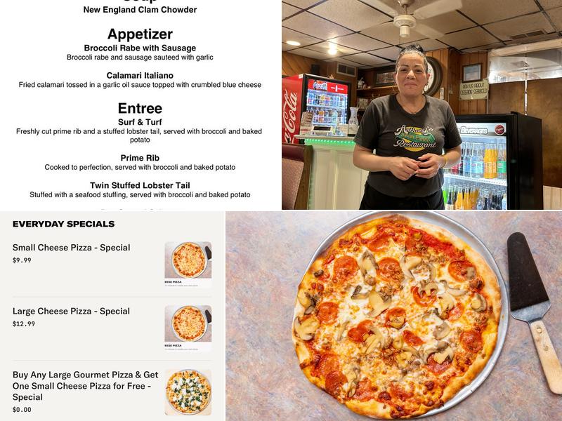 Anthony's Restaurant Menu