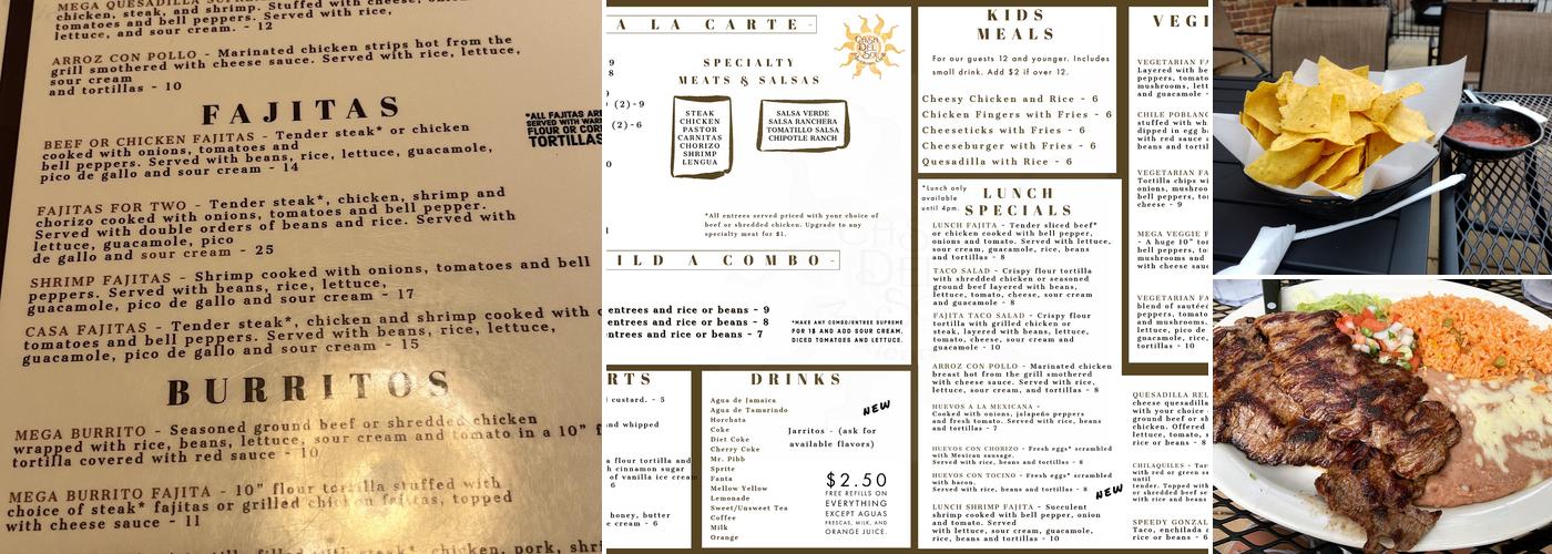 CASA Menu
