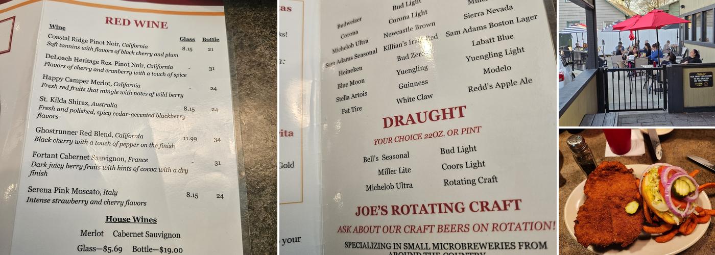 Amazing Joe's Grill Menu