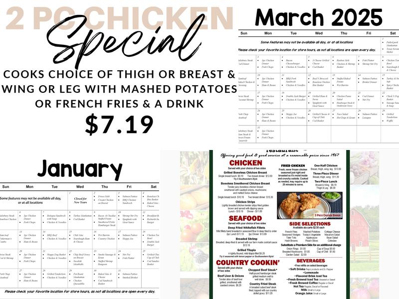 Richards Restaurant Menu