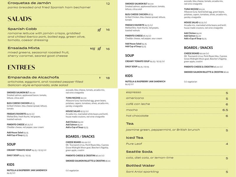 MariPili at Café Frieda Menu