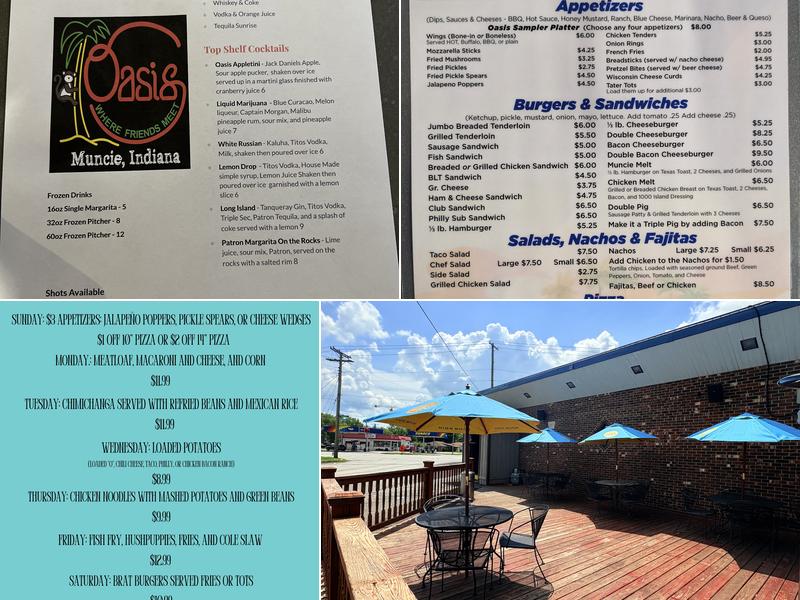 Oasis Bar & Grill Menu