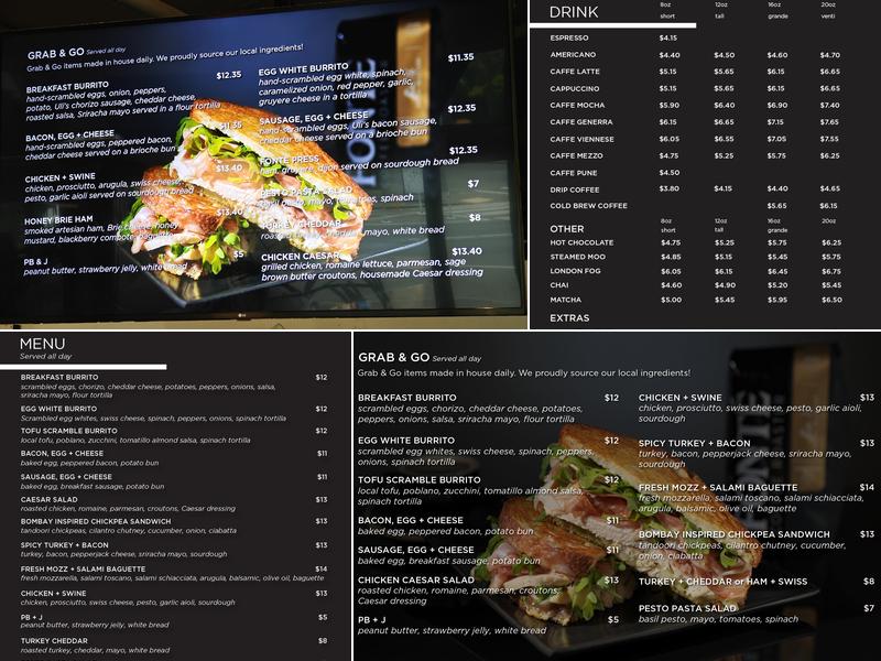 Uptown Espresso - Belltown Menu