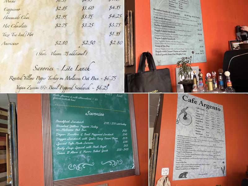Cafe Argento Menu